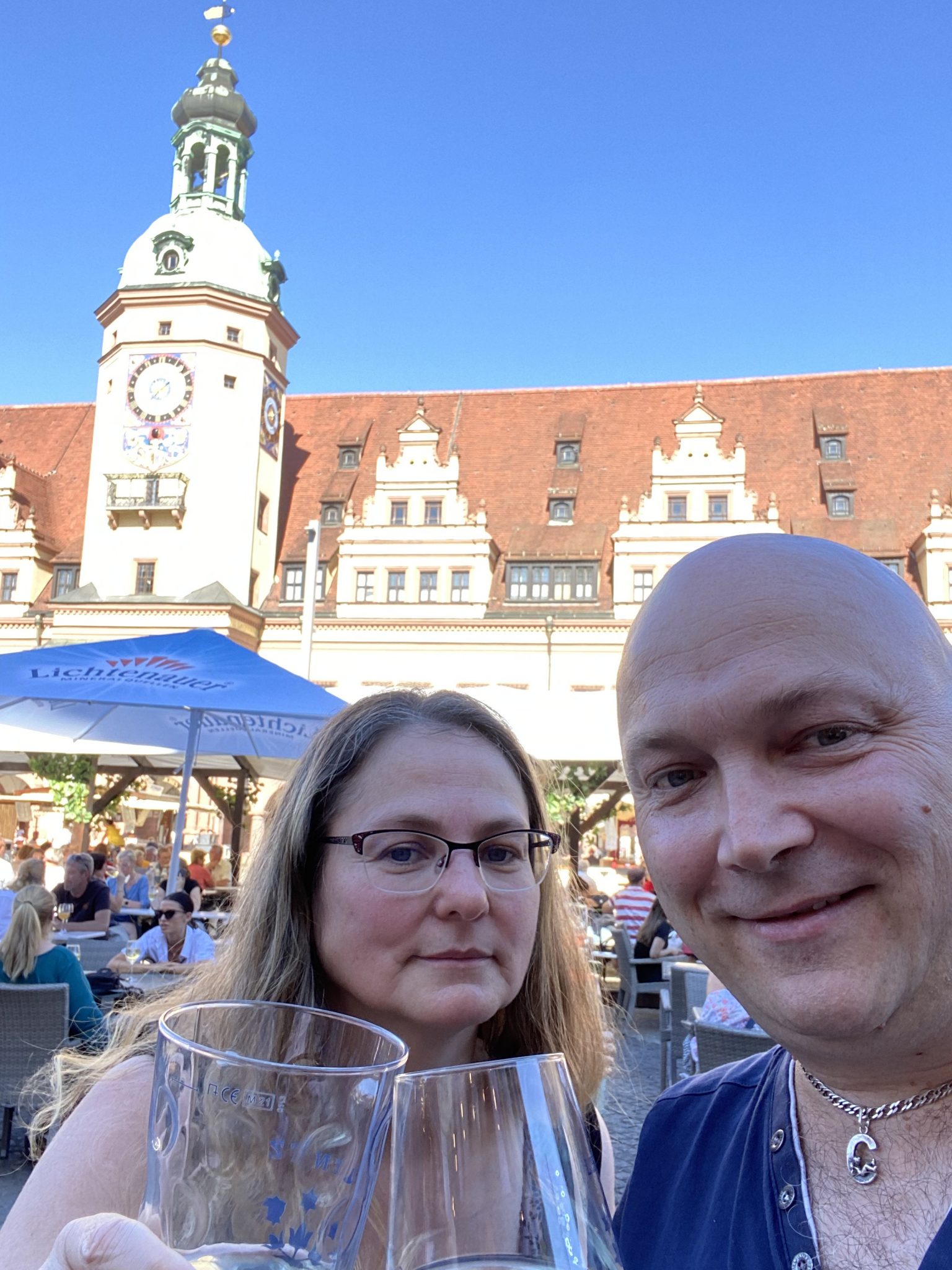 Conny und ich auf dem Leipziger Weinfest 2022